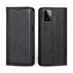 For Motorola Moto G Power 2023 Grid Texture Magnetic Flip Leather Phone Case(Black)