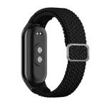 For Xiaomi Mi Band 8 Adjustable Nylon Braided Elasticity Watch Band(Black)