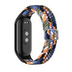 For Xiaomi Mi Band 8 Adjustable Nylon Braided Elasticity Watch Band(Colorful Denim)