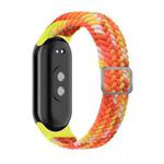 For Xiaomi Mi Band 8 Adjustable Nylon Braided Elasticity Watch Band(Colorful Orange)