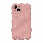 For iPhone 14 Gloss Oil Wave BubblesTPU Phone Case(Light Pink)