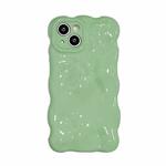 For iPhone 14 Gloss Oil Wave BubblesTPU Phone Case(Duck Green)