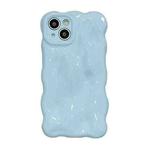 For iPhone 14 Pro Gloss Oil Wave BubblesTPU Phone Case(Milky Blue)