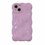 For iPhone 14 Pro Gloss Oil Wave BubblesTPU Phone Case(Milky Purple)