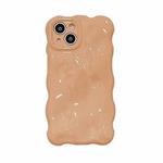 For iPhone 14 Pro Max Gloss Oil Wave BubblesTPU Phone Case(Milky Brown)