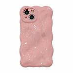 For iPhone 13 Gloss Oil Wave BubblesTPU Phone Case(Light Pink)