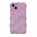 For iPhone 12 Pro Max Gloss Oil Wave BubblesTPU Phone Case(Milky Purple)