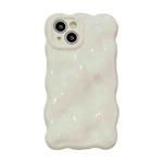 For iPhone 12 Pro Max Gloss Oil Wave BubblesTPU Phone Case(Milky White)