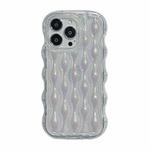 For iPhone 14 Pro Max Wavy Chameleon TPU Phone Case(Silver)