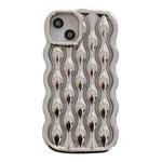 For iPhone 13 Wavy Electroplating TPU Phone Case(Silver)