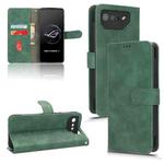 For ASUS ROG Phone 7 Skin Feel Magnetic Flip Leather Phone Case(Green)