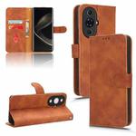 For Huawei nova 11 Pro Skin Feel Magnetic Flip Leather Phone Case(Brown)