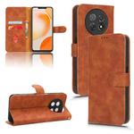 For Huawei Enjoy 60X Skin Feel Magnetic Flip Leather Phone Case(Brown)