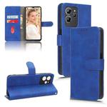 For Oukitel  C32 Skin Feel Magnetic Flip Leather Phone Case(Blue)
