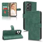 For Oukitel  C32 Skin Feel Magnetic Flip Leather Phone Case(Green)