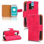 For Sharp MAMORINO6 Skin Feel Magnetic Flip Leather Phone Case(Rose Red)