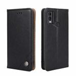 For Nokia C22 Non-Magnetic Retro Texture Horizontal Flip Leather Phone Case(Black)