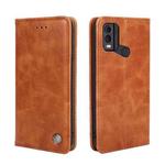 For Nokia C22 Non-Magnetic Retro Texture Horizontal Flip Leather Phone Case(Brown)