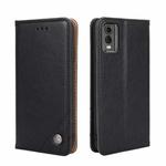 For Nokia C32 Non-Magnetic Retro Texture Horizontal Flip Leather Phone Case(Black)