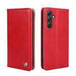 For Samsung Galaxy A54 5G Non-Magnetic Retro Texture Horizontal Flip Leather Phone Case(Red)