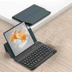 For Huawei Mate XS / XS 2 / X2 / X3 GKK Magnetic Folding Bluetooth Keyboard Leather Case with Keyboard + Holder + Mouse(Dark Green)