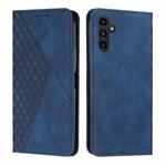 For Samsung Galaxy A24 4G Diamond Pattern Skin Feel Magnetic Leather Phone Case(Blue)