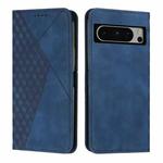 For Google Pixel 8 Pro Diamond Pattern Skin Feel Magnetic Leather Phone Case(Blue)