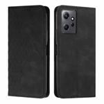 For Xiaomi Redmi Note 12 4G Global Diamond Pattern Skin Feel Magnetic Leather Phone Case(Black)