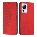 For Xiaomi Civi 2 / 13 Lite Diamond Pattern Skin Feel Magnetic Leather Phone Case(Red)