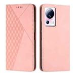 For Xiaomi Civi 2 / 13 Lite Diamond Pattern Skin Feel Magnetic Leather Phone Case(Rose Gold)