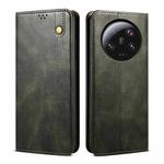 For Xiaomi 13 Ultra Oil Wax Crazy Horse Texture Flip Leather Phone Case(Green)