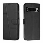 For Google Pixel 8 Pro Stitching Calf Texture Buckle Leather Phone Case(Black)