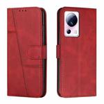 For Xiaomi Civi 2 / 13 Lite Stitching Calf Texture Buckle Leather Phone Case(Red)