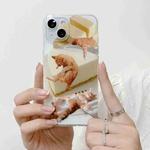 For iPhone 14 Pro Max Cute Funny Cat Pattern Phone Case(Orange)