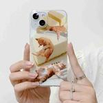 For iPhone 14 Pro Cute Funny Cat Pattern Phone Case(Orange)