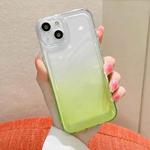 For iPhone 14 Pro Max Gradient Electroplated Button Space Phone Case(Green)