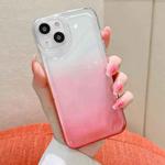 For iPhone 14 Pro Gradient Electroplated Button Space Phone Case(Pink)