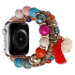 Beads Elephant Pendant Watch Band For Apple Watch 7 41mm(Colorful)