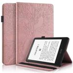 For Amazon Kindle 6 2022 Life Tree Series Horizontal Flip Leather Tablet Case(Rose Gold)