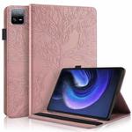 For Xiaomi Pad 6 / Pad 6 Pro Life Tree Series Horizontal Flip Leather Tablet Case(Rose Gold)