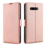 For Kyocera Digno SX4 5G Ultra-thin Voltage Side Buckle Horizontal Flip Leather Phone Case(Rose Gold)