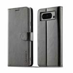 For Google Pixel 8 Pro LC.IMEEKE Calf Texture Horizontal Flip Leather Case(Grey)