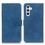 For Samsung Galaxy S24 KHAZNEH Retro Texture Horizontal Flip Leather Phone Case(Blue)