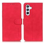For Samsung Galaxy S24 KHAZNEH Retro Texture Horizontal Flip Leather Phone Case(Red)