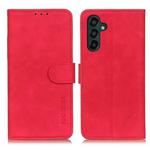 For Samsung Galaxy A55 5G KHAZNEH Retro Texture Horizontal Flip Leather Phone Case(Red)