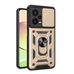 For Xiaomi Redmi Note 12 Pro+ 5G Sliding Camera Cover Design TPU+PC Protective Case(Gold)
