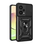 For Xiaomi Redmi Note 12 Pro+ 5G Sliding Camera Cover Design TPU+PC Protective Case(Black)