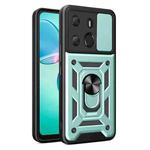 For Tecno Pop 7 Pro / Spark Go 2023 Sliding Camera Cover Design TPU+PC Protective Case(Dark Green)