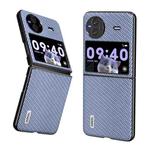 For vivo X Flip Carbon Fiber Texture Protective Phone Case(Light Blue)