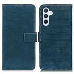 For Samsung Galaxy M34 5G Magnetic Crocodile Texture Leather Phone Case(Green)